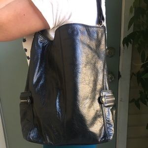 Barney's Black leather tote bag
